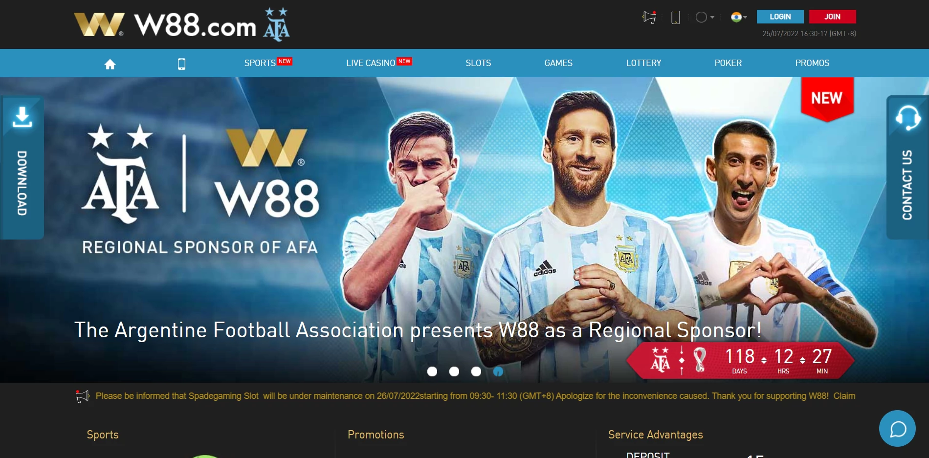 W88 homepage