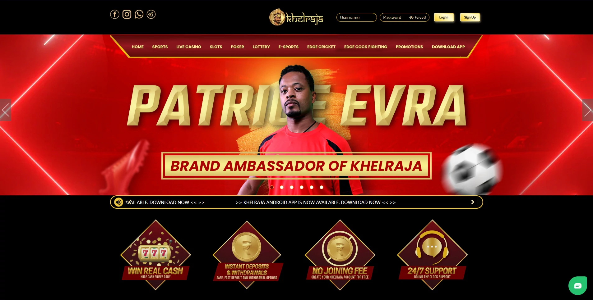 Khelraja Homepage